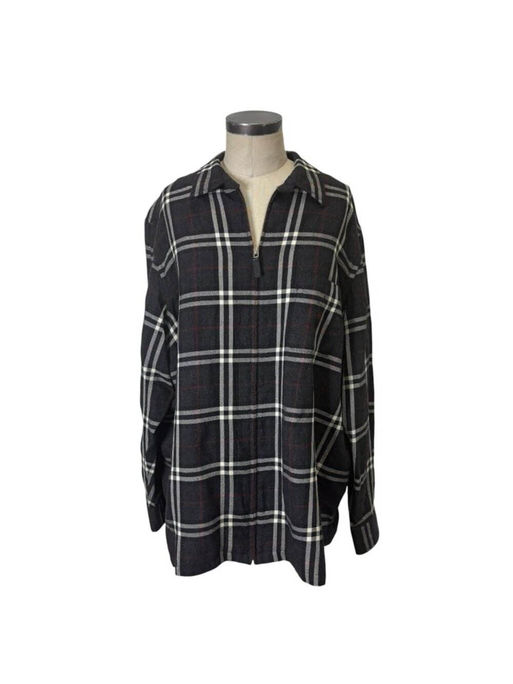 LRL Ralph Lauren 100% Wool Zip Front Shacket 3X